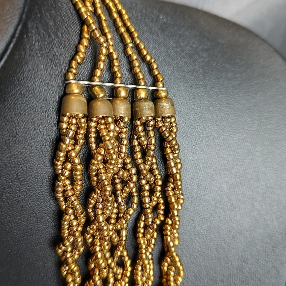 Chic Gold Multi-Strand Necklace - Picture 8 of 8